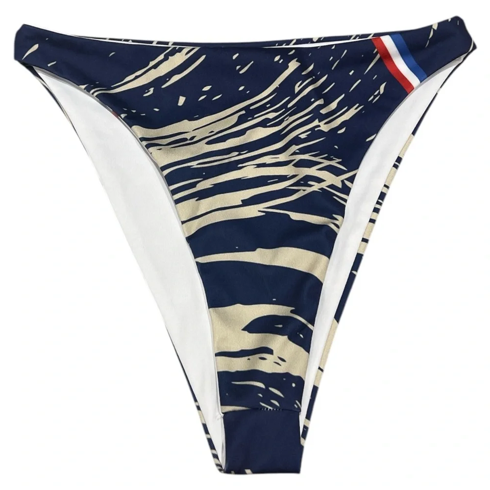 NWOT Tracy Anderson Blue‎ & Yellow Ultra Cheeky String Bikini Set, Size Medium 6